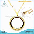2.3mm 18" stainless steel beautiful gold pendants necklace rolo chain for floating chams locket